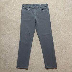 Faherty Brand Jeans Mens 32x29 Gray Slim Fit Straight‎ Leg Stretch Denim Pants